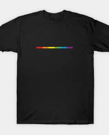 Rainbow Flag Gay Lesbian Bisexual In Black Pride T-Shirt