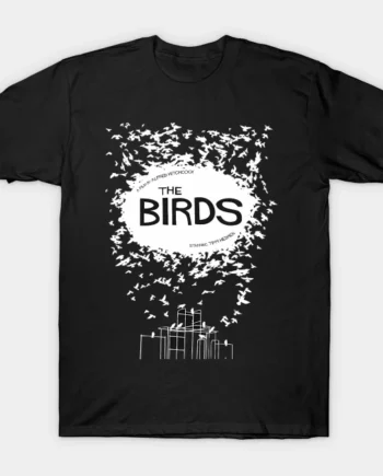 The Birds By Hitchcock Black T-Shirt