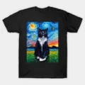 Tuxedo Cat Night T-Shirt