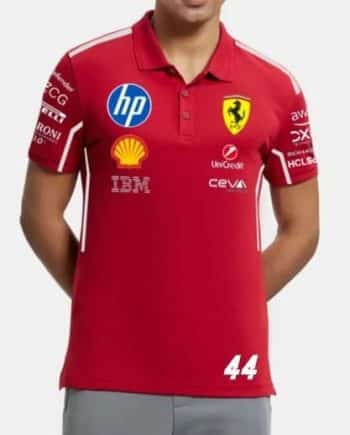 Lewis Hamilton Ferrari F1 2025 Polo T-Shirt2