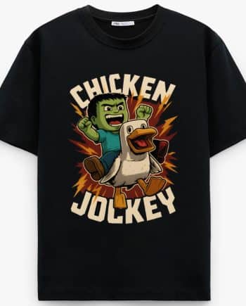 chicken jockey gif minecraft movie T-Shirt