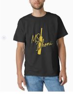 Ms Dhoni Black T-Shirt