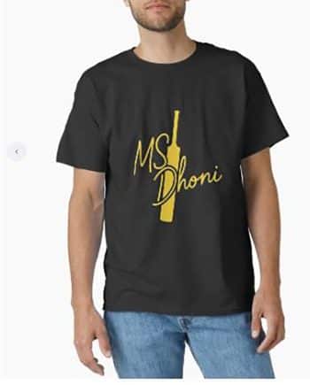 Ms Dhoni Black T-Shirt