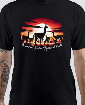 Chilean Torres Del Paine Wildlife Sunset Silhouette T-Shirt