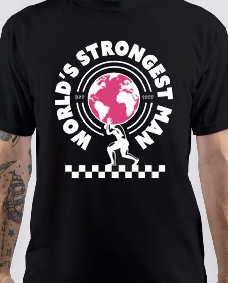 World's Strongest Man Black T-Shirt