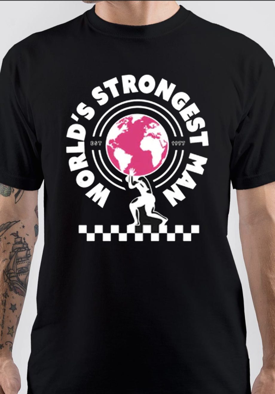 World's Strongest Man Black T-Shirt