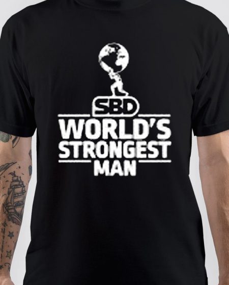 World's Strongest Man Black T-Shirt
