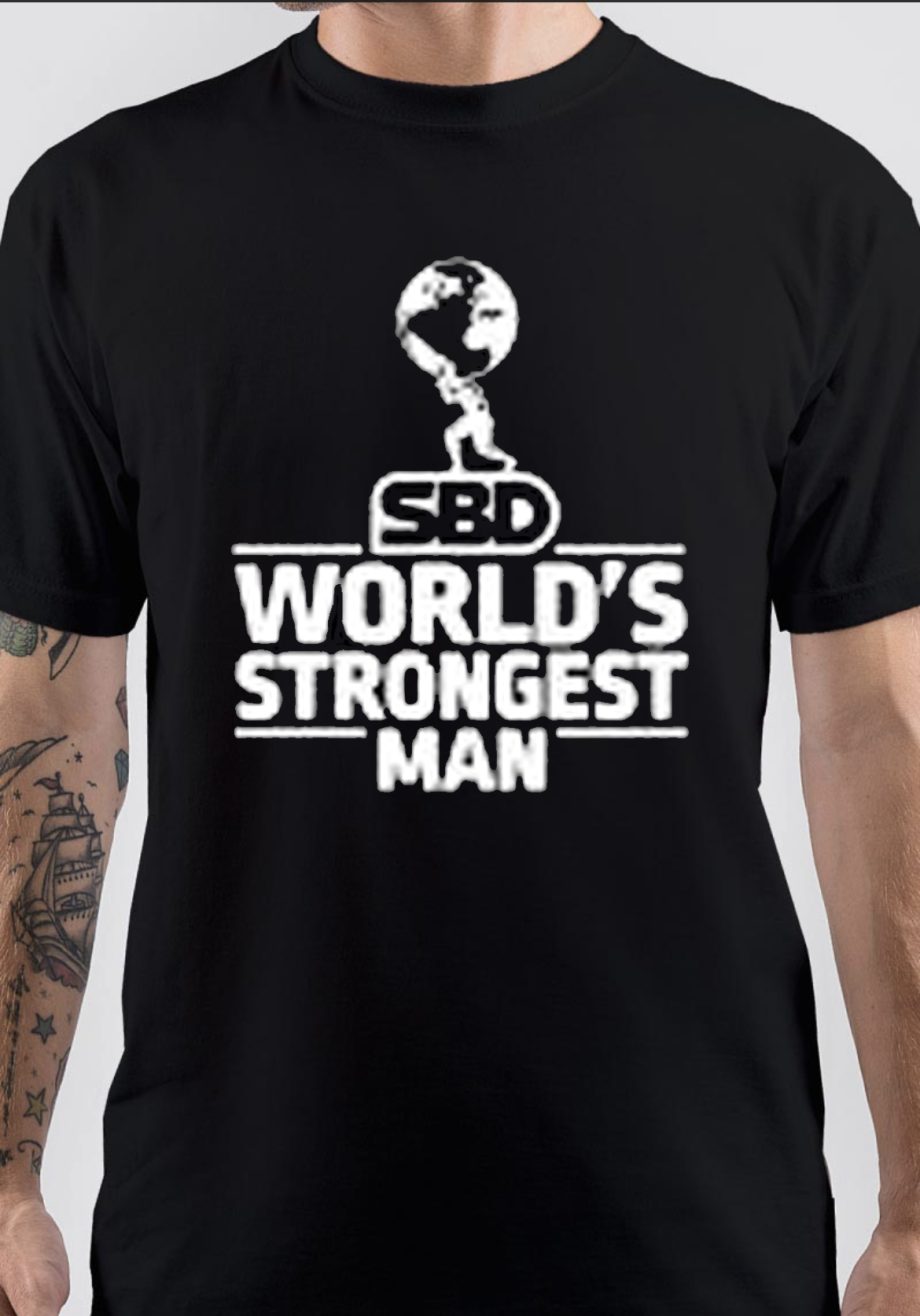 World's Strongest Man Black T-Shirt
