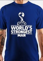World's Strongest Man Navy Blue T-Shirt