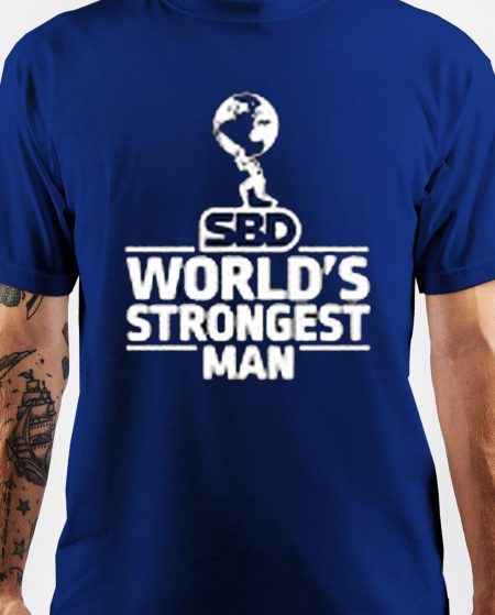 World's Strongest Man Navy Blue T-Shirt