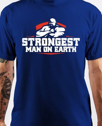 World's Strongest Man Navy Blue T-Shirt
