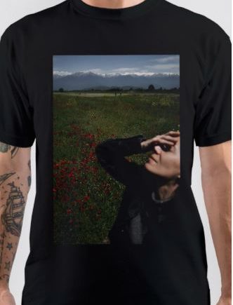 Rose Black T-Shirt
