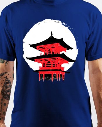 Japan temple moon T-Shirt
