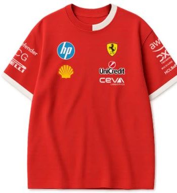 Ferrari Red Oversized Tshirt 2025