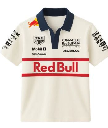 Red Bull Off-White  Polo T-Shirt