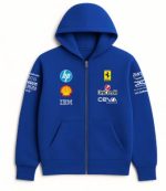 Ferrari Royal Blue Zipper Hoodie