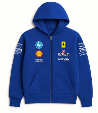 Ferrari Royal Blue Zipper Hoodie