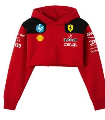 Scuderia Ferrari Red Cropped Hoodie