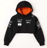 McLaren Black Cropped Hoodie