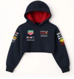 Red Bull Racing Navy Cropped Hoodie