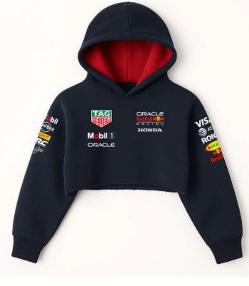 Red Bull Racing Navy Cropped Hoodie