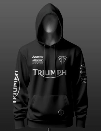Triumph Racing Inspired Black Hoodie