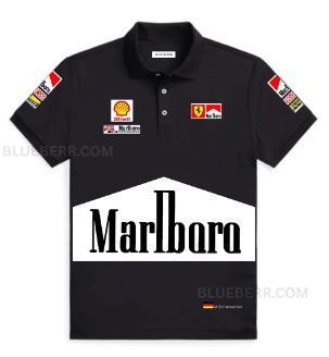F1 x Marlboro Black Polo T-Shirt
