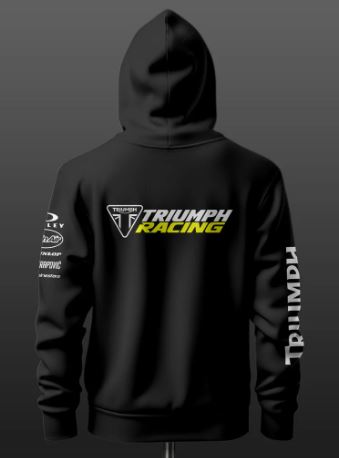 Triumph Racing Inspired Black Hoodie - Image 3