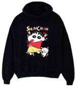 Shinchan Black Hoodie