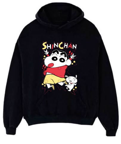 Shinchan Black Hoodie