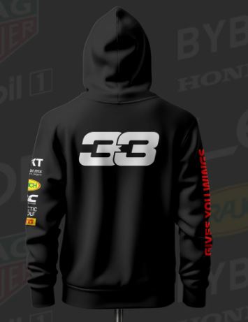 Max Verstappen F1 Racing Black Hoodie - Image 2