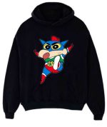 Kamen Shinchan black hoodie