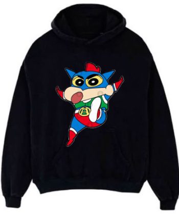 Kamen Shinchan black hoodie