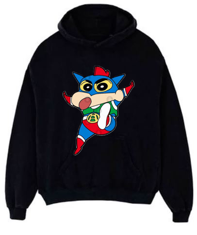 Kamen Shinchan black hoodie