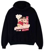 Crayon Shinchan Black Hoodie