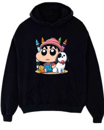 Shin Chan with dog Hoodie