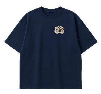 Mood Killer Navy Blue Oversize T-Shirt