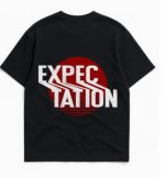 "No Expectations" Oversized Black Tee