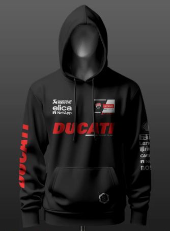 Ducati Factory Racing Inspired Black Hoodie