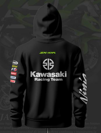 KRT Ninja ZX-10R Inspired Black Hoodie - Image 2