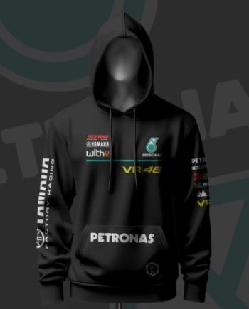 Valentino Rossi VR46 Yamaha Inspired Black Hoodie