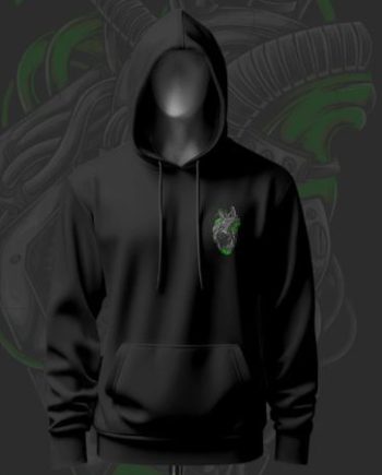Kawasaki ART Inspired Black Hoodie