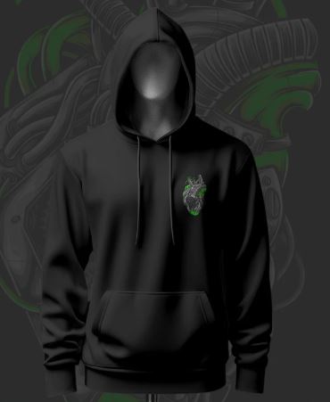 Kawasaki ART Inspired Black Hoodie