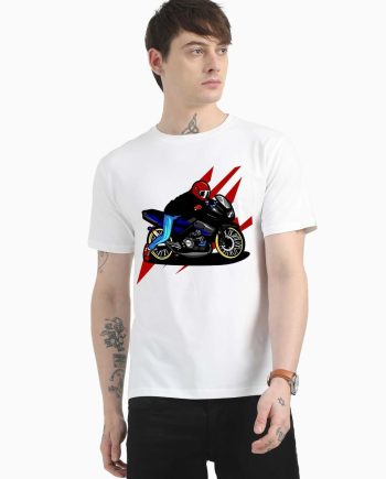 Vector Motorcycle White T-Shirt