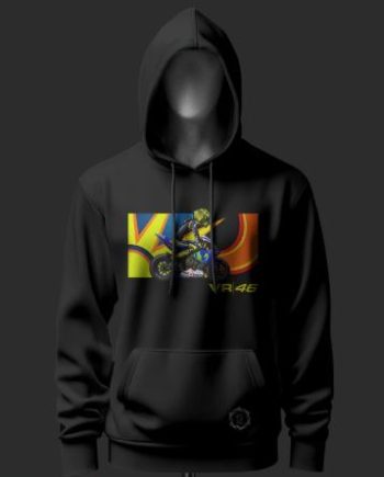 Valentino Rossi Inspired Art Black Hoodie