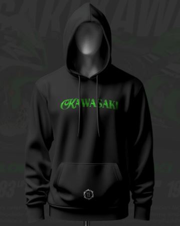 Kawasaki ZX-10R ART Inspired Black Hoodie - Image 2