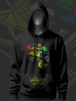 Helmet Art Inspired Black Hoodie