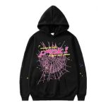 Pink Spider Black Hoodie