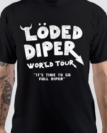 Loded Diper World Tour Black T-Shirt