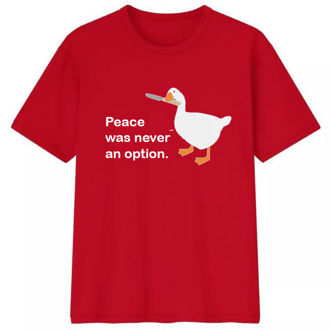 Peace Was Never An Option Oversized Red T-Shirt